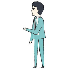 elegant businessman avatar character vector illustration design