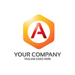 Fototapeta premium hexa letter - logo template