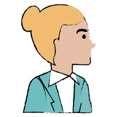 businesswoman profile avatar character
