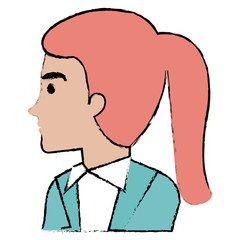 businesswoman profile avatar character vector illustration design