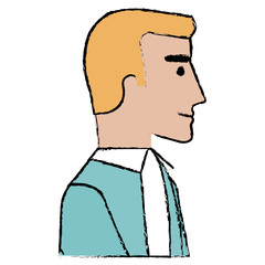 businessman profile avatar character