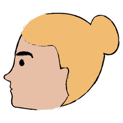 head profile woman avatar character
