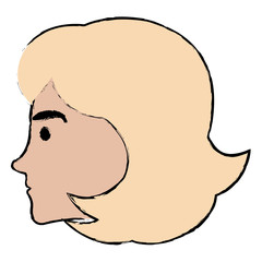 head profile woman avatar character