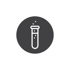 Test tube icon vector, filled flat sign, solid pictogram isolated on white. Symbol, logo illustration.