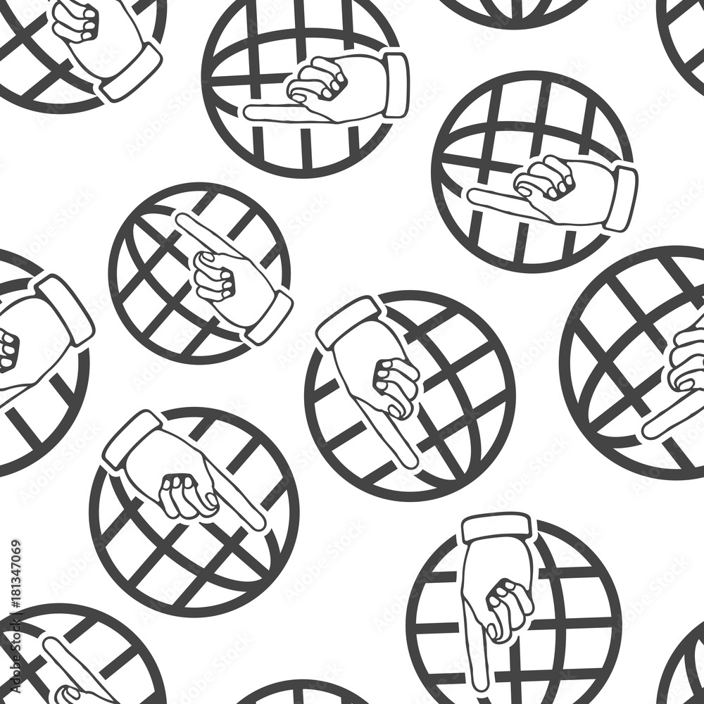 Aufkleber go to web seamless pattern background icon. business flat vector illustration. world network sign sy