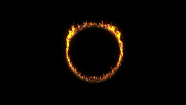 burning ring of fire. alpha channel