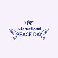 International Day of Peace vector illustration