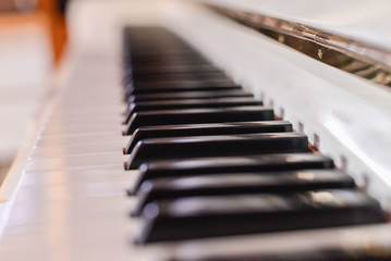 Acoustic Piano Keys, close-up