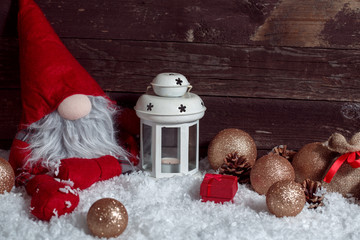 concept of Merry Christmas and Happy Holidays with copy space.