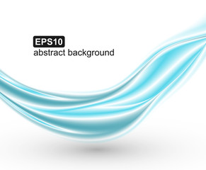 Abstract blue waves background. Vector illustration.