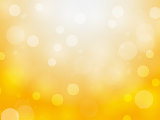 Fototapeta na wymiar Abstract yellow bokeh circles and light on yellow background using for Christmas or Happy new year background, festive background with defocused light.