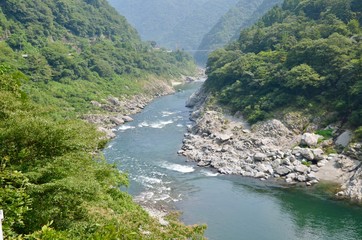 日本 徳島県 三好市 大歩危 小歩危 ラピス大歩危 遊覧船 Japan Shikoku Tokushima Miyoshi city Iya Valley Oboke Koboke sightseeing boat