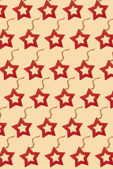 Obraz premium Christmas star repeated pattern