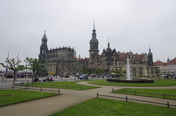 Obraz premium 曇天のドレスデン