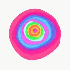 mandala painted with watercolor.
