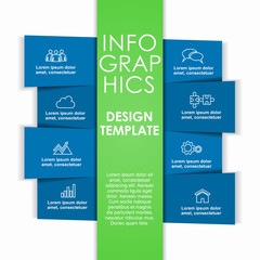 Infographic template. Can be used for workflow layout, diagram, business step options, banner, web design.