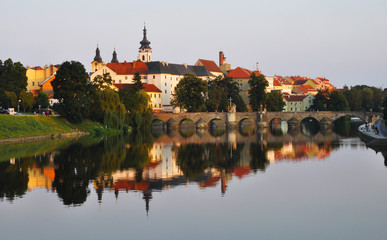 Obraz premium Beautiful cityscape of the small city Pisek in Czech Republic