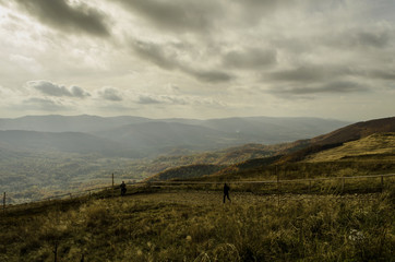 jesienna panorama Bieszczadów 