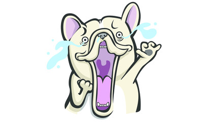dog  French Bulldog cry