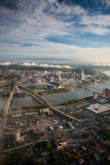 Aerial view of Cincinnati Ohio