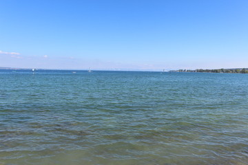 A view of Lake Constance (Bodensee) in Constance city (Konstanz) in Baden-Wuerttemberg, Germany. 