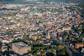 Fototapeta na wymiar Over the Rhine, Cincinnati Ohio Aerial