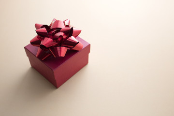 red gift on background in christmas concept