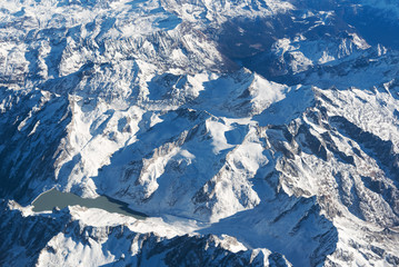 Alps in snow.
