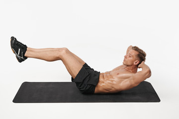 Man performing ab exercise