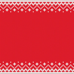 Merry Christmas wool knitted sweater background illustration, Christmas and holiday design template - obrazy, fototapety, plakaty