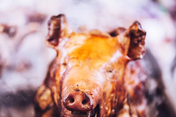 Pig on a spit