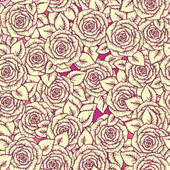Beautiful vintage seamless pattern made of roses 
