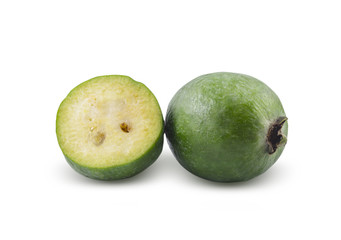 Feijoa is isolated on a white background