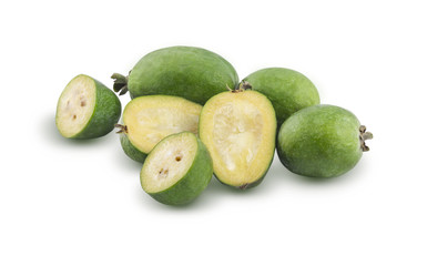 Feijoa is isolated on a white background