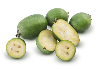 Feijoa is isolated on a white background