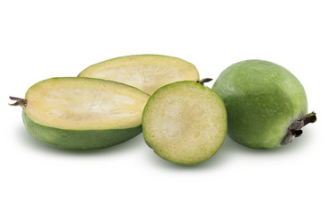 Feijoa is isolated on a white background