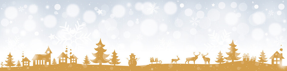 Christmas landscape banner
