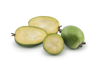 Feijoa is isolated on a white background