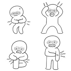 vector set of pain