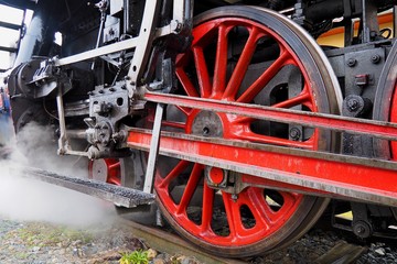 Steam locomotive, historic steam locomotive driving, Brno, Mikulov, Czech republic