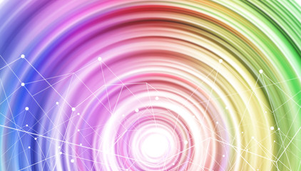 Modern background ; Spin Color full cicle with white network web