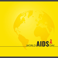 Vector illustration on the theme World Aids Day. Template for information, notes, infographics.
