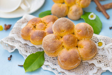 Sweet pumpkin rolls buns 