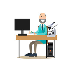 Science people concept vector illustration in flat style