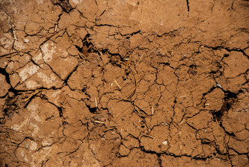 Texture of an old clay wall