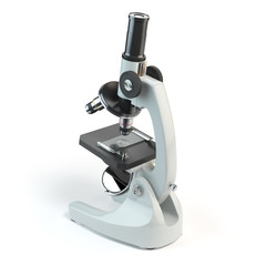 Microscope isolated on white background.