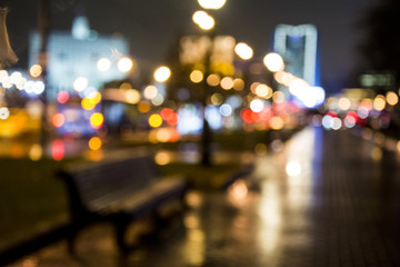 Night city. Bokeh. Abstract background.