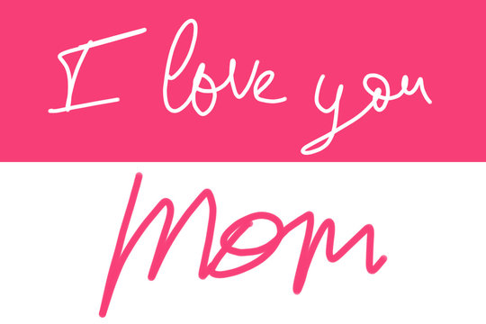handwritten text: I love you dad on devided colored background