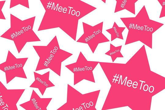 Symbol of sexual harassment and new movement with hashtag Me Too