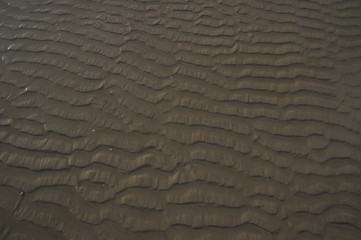 Geriffelter Sand am Strand von St Peter Ording